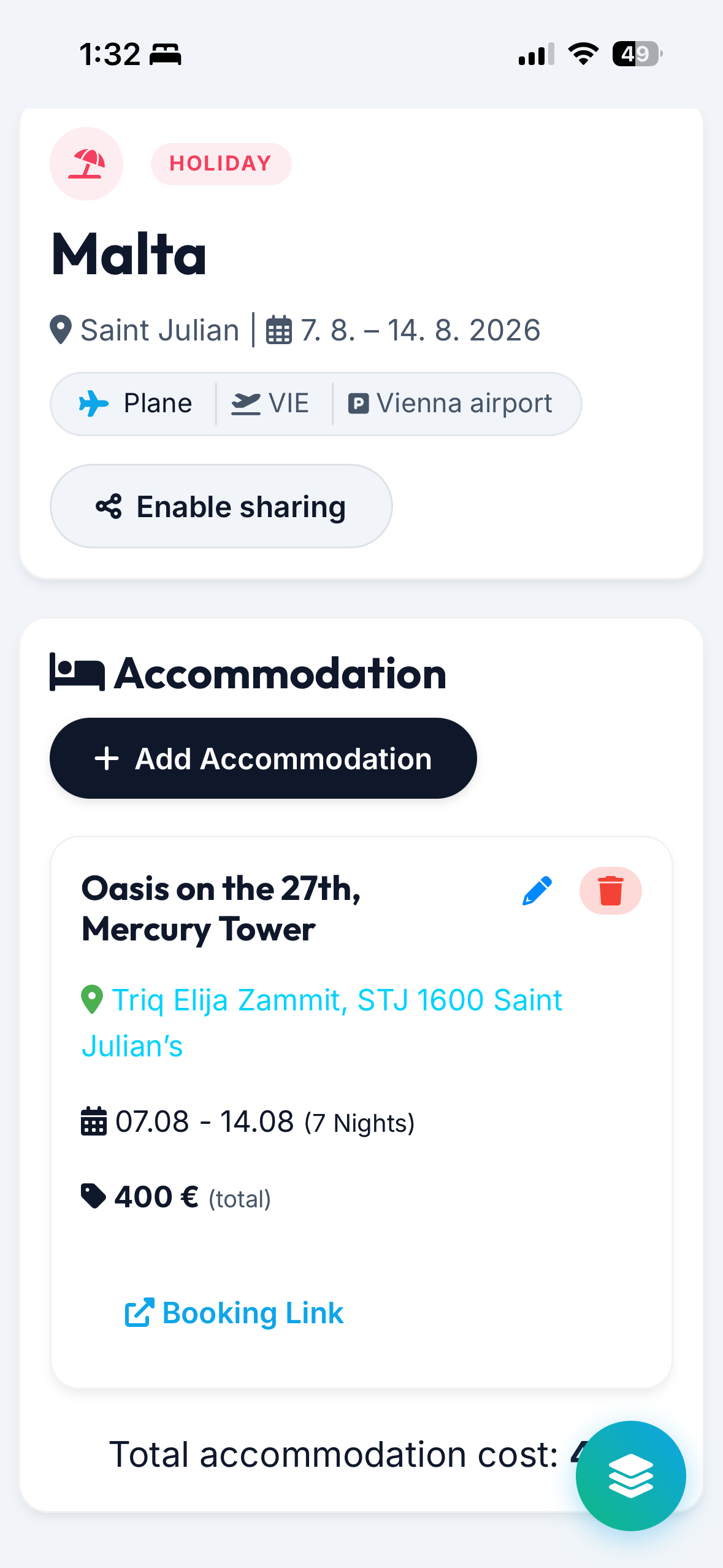 Accommodation Preview
