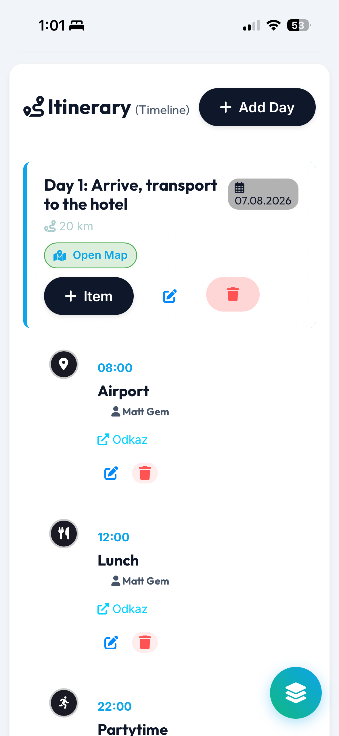 Itinerary Preview